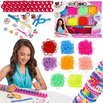 Mega Creative KREATIVNI SET za izdelavo ZAPESTNIC, ZAPESTNICA IZ GUMIC, DIY nakit 3+