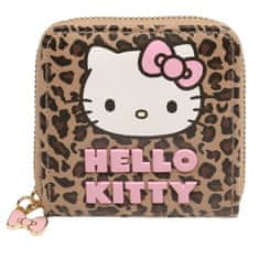 HELLO KITTY Hello Kitty DENARNICA za deklico, za denar, torbica za kovance s potiskom leoparda NA ZADRGO 9x9 cm