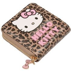 HELLO KITTY Hello Kitty DENARNICA za deklico, za denar, torbica za kovance s potiskom leoparda NA ZADRGO 9x9 cm