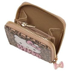 HELLO KITTY Hello Kitty DENARNICA za deklico, za denar, torbica za kovance s potiskom leoparda NA ZADRGO 9x9 cm