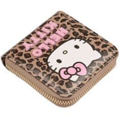 HELLO KITTY Hello Kitty DENARNICA za deklico, za denar, torbica za kovance s potiskom leoparda NA ZADRGO 9x9 cm