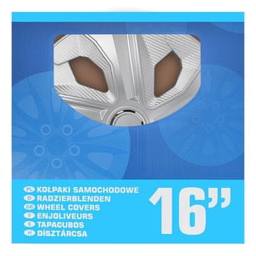 Northio 16-palčni komplet pokrovov platišč iz karbonsko srebrne barve, 4 kosi