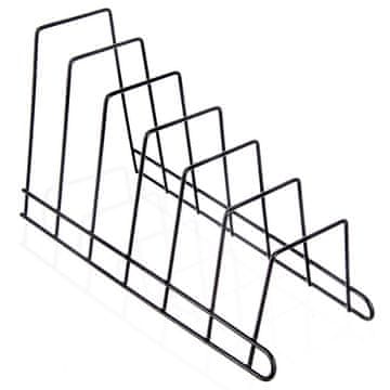 Northix Kovinski pokrov in stojalo za krožnike, črna, 34,5 x 14 x 19 cm