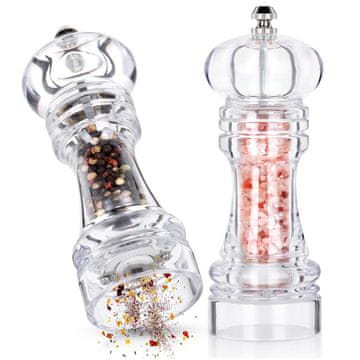 Northix Set akrilnih mlinčkov za sol in poper, 16 cm, 2 kosa