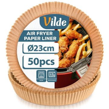 Northix Papirnate podloge za cvrtnik, okrogle, 23 cm, 50 pak