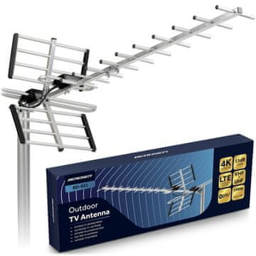 Northix Usmerjena zunanja TV antena, Ultra HD 4K sprejem