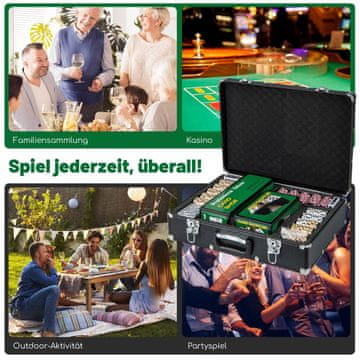 Northix 600-delni komplet žetonov za poker z etuijem - 14 g glinenih žetonov