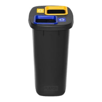 Northix Koš za recikliranje z dvema predelkoma - prostornina 90 l