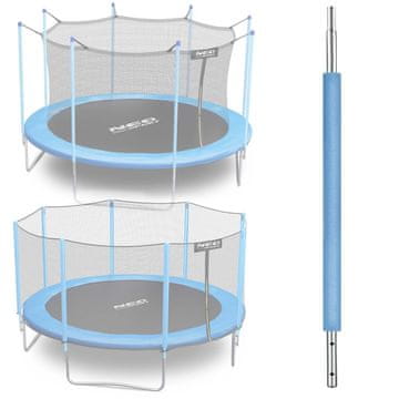 Neo-Sport Spodnja palica za trampolin z zunanjo in notranjo mrežo 8-15 ft modra Neo-Sport