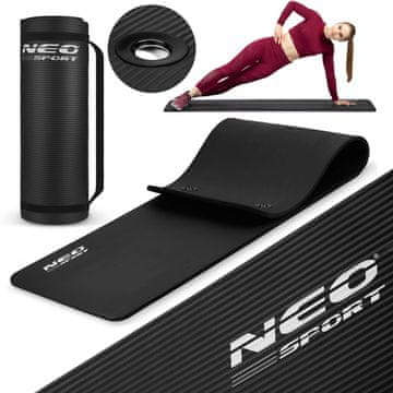 Neo-Sport Podloga za vadbo z luknjami, debela 183 x 60 cm Neo-Sport - 192000 črna