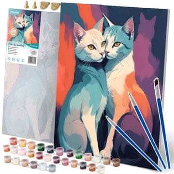 Massido Slikanje po številkah 40x50 cm Massido Cats