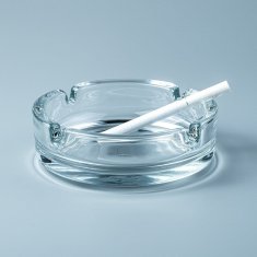 Northix Eleganten okrogel stekleni pepelnik za dom, vrt in bar
