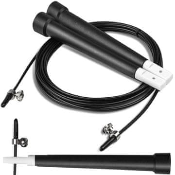 Northix Črna skakalna vrv za trening Neo-Sport NS-955