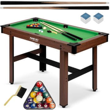 Northix Biljard miza 122 x 61 x 76 cm NS-807 Temno rjava