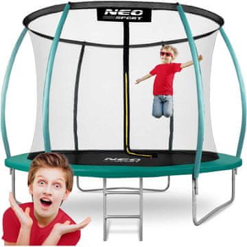 Northix Profilirani trampolin za vrt 10ft/312cm z notranjo varnostno mrežo Neo-Sport