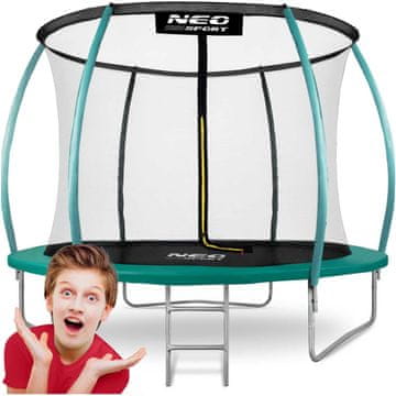 Neo-Sport Trampolin za vrt 8ft/252cm z notranjo varnostno mrežo Neo-Sport