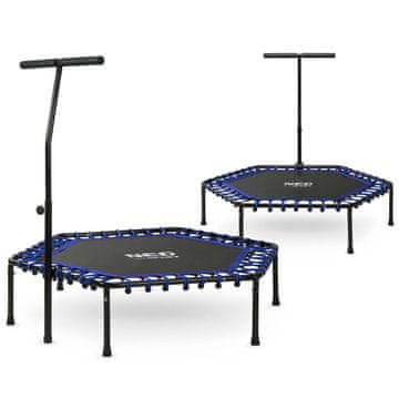 Northix Fitnes trampolin z ročajem 127 cm Neo-Sport - Hexagonal Blue