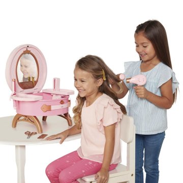 Northix Potovalni komplet Disney Princess s 3 predelki za shranjevanje