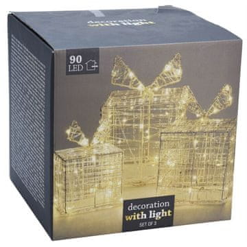 Northix Svetleč božični darilni paket z 90 LED lučkami za notranjo in zunanjo uporabo
