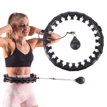 Northix Hula Hoop, črna - pripomoček za fitnes