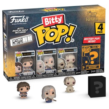 Northix Pretisni omot 4-paket Bitty POP figuric: Gospodar prstanov Frodo