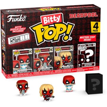 Northix Pretisni omot 4-paket Bitty POP Marvel Deadpool figure za zbiratelje