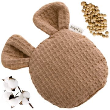 shumee BabyU, termofor s češnjevim kamnom in Senso Ears bombažnimi ušesi, proti kolikam, 150 g, 15 cm
