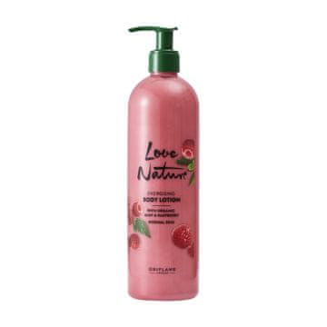 Oriflame Oriflame Love Nature poživljajoč losjon za telo z organsko meto in malino 500 ml
