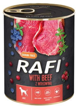 DOLINA NOTECI Rafi mokra hrana za pse z govedino, konzervirana, 800 g