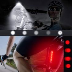 shumee Alogy LED sprednja in zadnja kolesarska luč, sprednja in zadnja kolesarska luč, vodoodporna IPX4, USB kolesarska luč, komplet Alogy LED kolesarskih luči