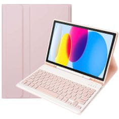 shumee Ovitek s tipkovnico Alogy z držalom za pisalo za Apple iPad 11 2025 / iPad 10.9 2022, roza