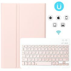 shumee Ovitek s tipkovnico Alogy z držalom za pisalo za Apple iPad 11 2025 / iPad 10.9 2022, roza