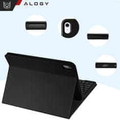 shumee Ovitek s tipkovnico Alogy z držalom za pisalo za Apple iPad 11 2025 / iPad 10.9 2022, črn
