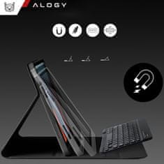 shumee Ovitek s tipkovnico Alogy z držalom za pisalo za Apple iPad 11 2025 / iPad 10.9 2022, črn