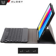 shumee Ovitek s tipkovnico Alogy z držalom za pisalo za Apple iPad 11 2025 / iPad 10.9 2022, črn