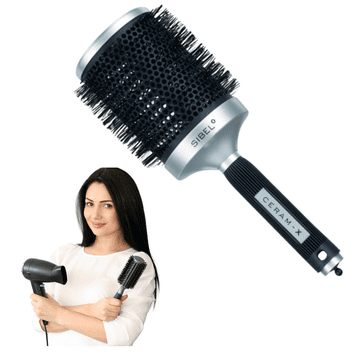 Sibel Sibel keramična mega velika profesionalna krtača za oblikovanje las 80/105 Ceram-X 80 mm