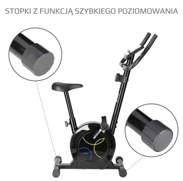Northix Magnetno sobno kolo, črno, nastavljiv upor