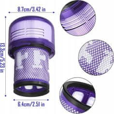 shumee 3 x pralni filter za Dyson V12 Detect Slim Absolute HEPA komplet