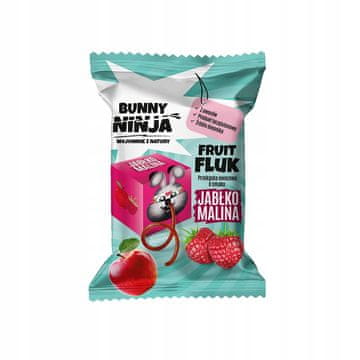 shumee Sadni prigrizek Bunny Ninja z jabolkom in malino 15 g brez sladkorja
