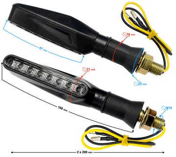 shumee Univerzalni smerniki MRT-099, LED (9 diod), črni, (oznaka E)