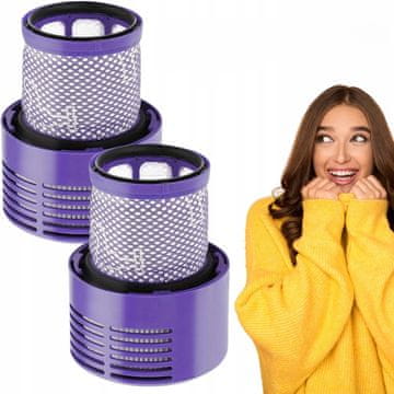 shumee Pralni HEPA filter za Dyson V10, komplet 2 nadomestnih delov