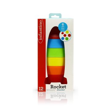 Northix Igrača Rocket Stacker za dojenčke zabavna in razvojna igra zlaganja