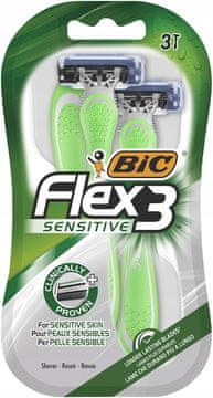 Bic Brivnik BIC Flex 3 Sensitive s 3 rezili, 3 kosi.