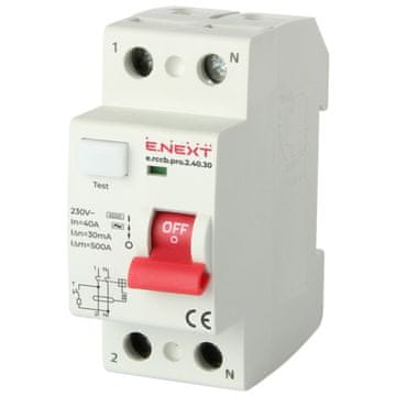 shumee E.next p003005 PRO 2P 40A 30mA 6kA RCD TIP AC