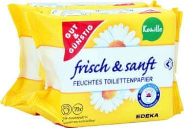 shumee Vlažen toaletni papir G&G s kamilico, 2 kosa