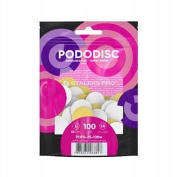 STALEKS Staleks Pododisc prekrivni premazi, beli, mehka podlaga, granulacija L, 100, 50 kosov