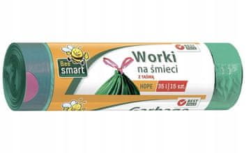 Paclan Be Smart vrečke za smeti 35l 15 kosov 242382 zelene