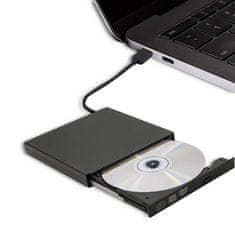 Qoltec Qoltec zunanji pogon, zapisovalnik CD-jev in DVD-predvajalnik | USB 2.0 | črne barve