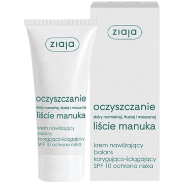 Ziaja Ziaja čistilna vlažilna krema z listi manuke SPF10, korektivni in adstringentni balzam 50 ml