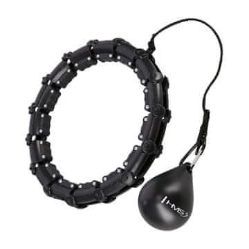 Northix Hula Hoop, črna - pripomoček za fitnes